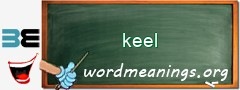 WordMeaning blackboard for keel